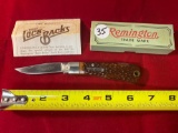 1984 Remington Lock-Back bullet knife, MIB.