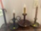 (4) old candle holders, electrified.