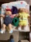 Cabbage Patch Kids dolls, karate belts and blanket