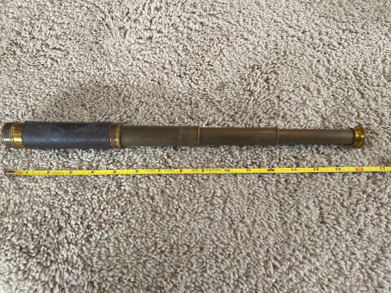 Old brass telescope.