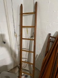 Wood ladder 78 inches tall