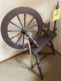 Old spinning wheel, 3' tall.