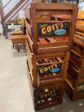 3 wood Coit's crates