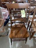 2 oak dining chairs