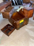 Wood crate, hinged box, organizer