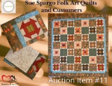 Auction Item 11 Brown/Rust/Green Quilt (72 x 72) from Sue Spargo Folk Art Quilts Valued at $250