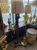(2) floor lamps and (3) table lamps