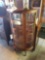 Modern curve glass china cabinet with key