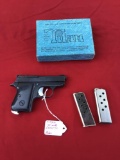 Titan E27B 25 auto pistol with box and two clips