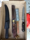 Box lot of knives