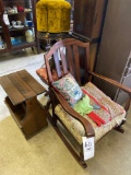 Rocking Chair, Stools and End Stand