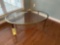 Glass top oval coffee table