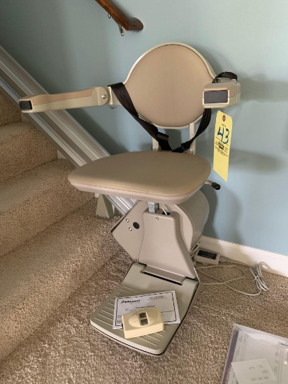 Bruno 14 step electric stair lift with remote and paperwork