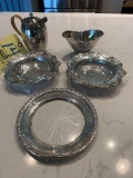 Sterling Silver items, small bowls, creamer, footed dish