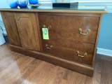 Glass top credenza