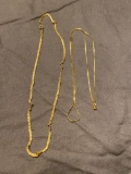 2- 14k yellow gold chains. 1 is damaged