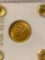 1906 Uncirculated $2 1/2 U. S. gold coin.