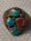 Unmarked ring w/ turquoise.