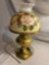 Brass Lamp with Floral Shade