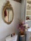 Bathroom Decor, Stand, Mirror, Vase with Flowers
