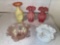 (4) Fenton vases & one bowl.