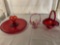 Hand Painted Fenton Glass Basket, Fenton Strawberry Pattern Basket, Heart Dish