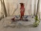 Bohemian Glass Pitcher, Art Glass Birds, Marquis Crystal by Waterford, Crystal Vase and Covered Dish