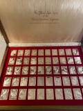Sterling silver proof set of (50) State ingots, each weighing 1.4 oz.