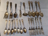 (22) pc. Rogers Arbitus pattern partial set flatware, 1904 patent.