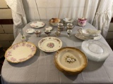 Mikasa Plates, Clear Etched Plates, RS Prussia Covered Creamer, Noritake China, Limoges Shoe and