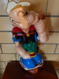 Lighted plastic Popeye and Plush Popeye