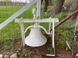 Large Bell with Metal Horse Head and Frame
