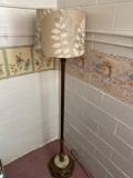 Floor Lamp with Heavy Stone and Metal Base
