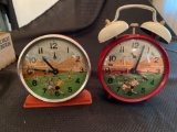 (2) Soccer scene alarm clocks, Brazil.