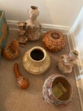 Decorated Gourds and Pottery, Picture Frames, Decanters