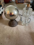 Cherub Base Mirror Gazing Globe, Crystal Lamp with Prisms, Avon Products