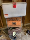 Vintage crate and cooler