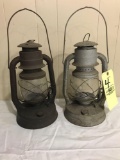 Two Dietz No. 2 lanterns