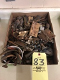 Box full of ant. handles and hinges
