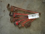 6 pipe wrenches. 24 to 10 inch