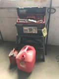 Toolbox with plumbing hardware - gas cans pinch bar