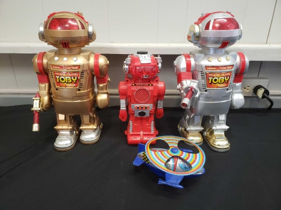 1980's robots lot 15inches tall