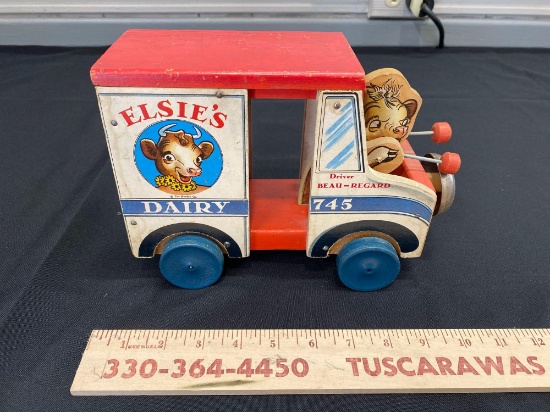 Fisher Price toys Borden Elsie the cow dairy truck NO. 745