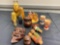 Wood items, stack animal dolls, bottle toppers, egg holders, mask
