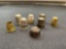 8 thimbles some sterling silver