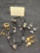 Penrose glass necklace, brooch, 2 sets of earrings
