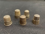 (5) Sterling thimbles