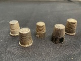(5) Sterling Silver thimbles