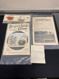 1944 WW2 letter, 1917 The Ohio Farmer, Burpee's Seeds, Tomatoes label