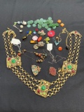 Bakelite, costume jewelry, cloisonne